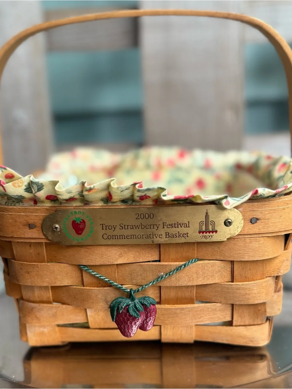 Longaberger 2000 Troy Strawberry Festival Commemorative Basket